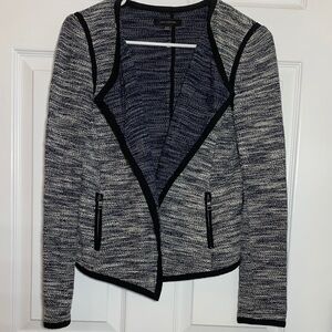 Ann Taylor Black, White, Navy Knit Blazer
